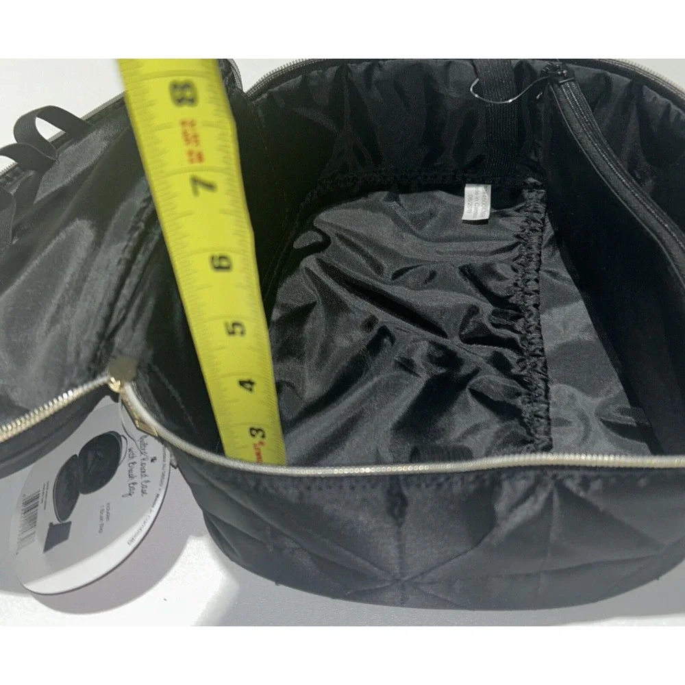 NWT Modella Black Travel Cosmetic Makeup Bag Toiletry Organizer‎ Storage Case